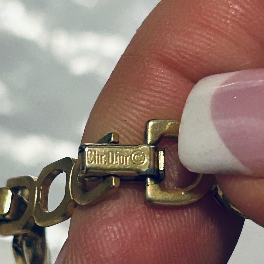 Collectable Vintage Dior Gold and Silver Necklace with Pearl ,Rhinestone - Picture 3 of 3